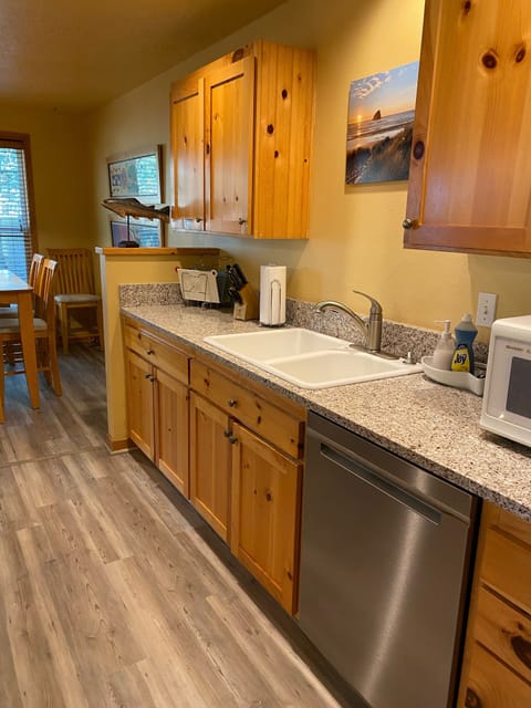 Fully stocked kitchen.  