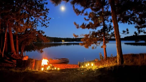 Beautiful night on the lake!  Fire pit  is ready!!
