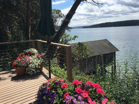 Summertime at Kilisut Harbor.  Historic boathouse remnant of the past. Welcome!