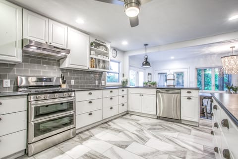 The kitchen is fully stocked with everything you will need during your stay.