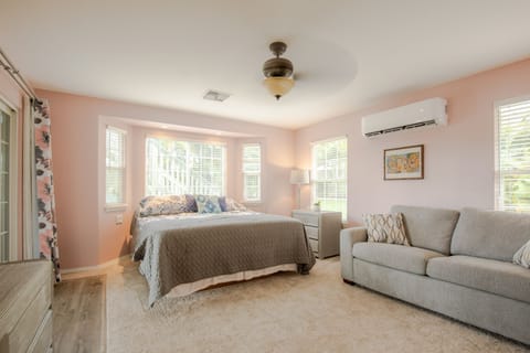 Large bedroom and living room 
