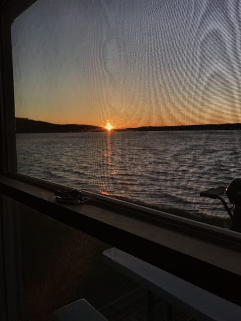 Sunset through the kitchen window