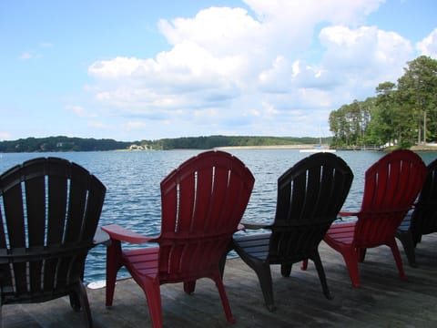 Ample seating on the dock