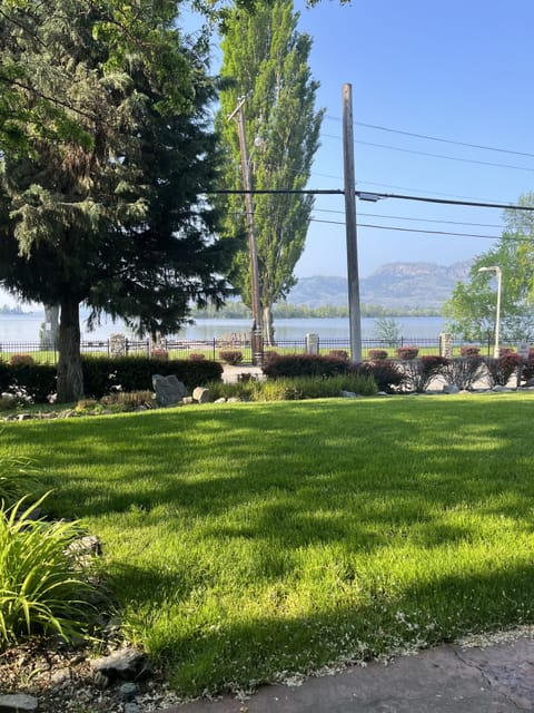 View from front patio. Private beach across the street.