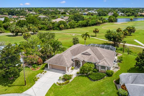 Aerial view of villa