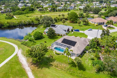 Aerial view of villa