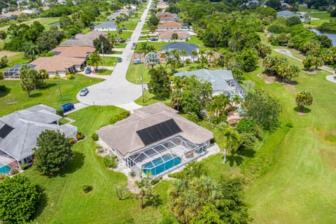 South facing totally private pool and deck area