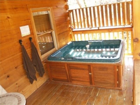 Hot tub on back deck- PRIVATE