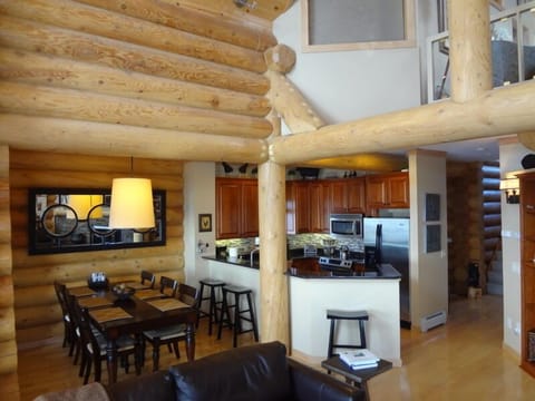 Great open floor plan from kitchen!