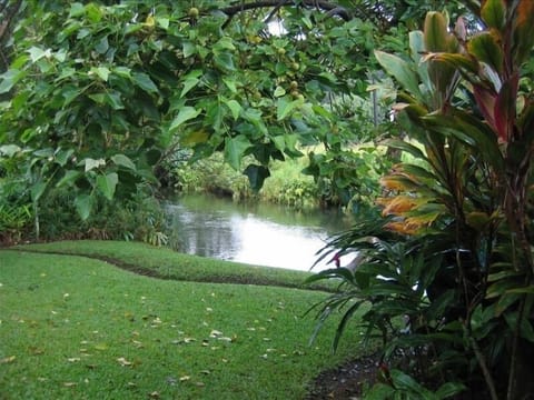 Lawn down to the stream