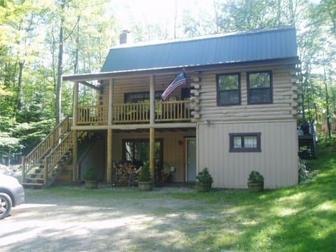 Great House picture from out front in Mid-Summer; Taken from fire pit location