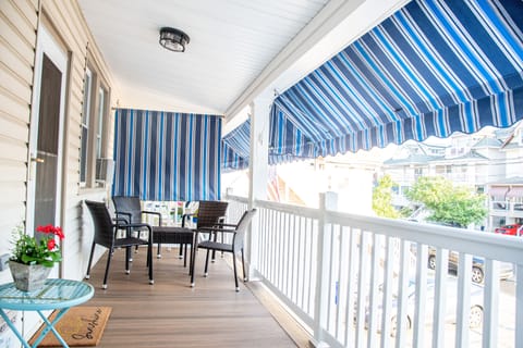 Porch with seating for four