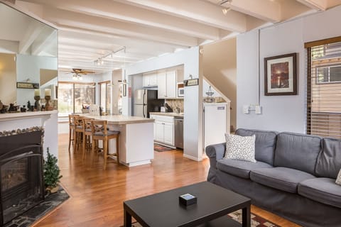 Middle floor view from living room kitchen and dining area