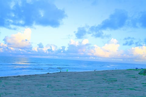 The beach is a short walk away!!