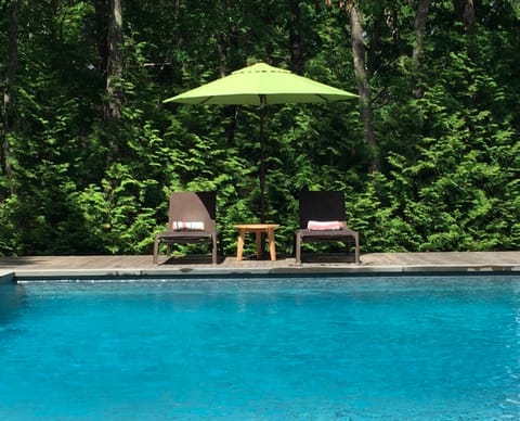 Lounging by the heated gunite pool