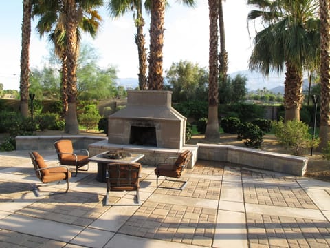 Backyard patio area.