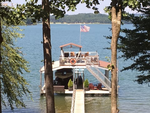 View of dock from the lake house