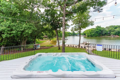 We just added a built in, swim spa with great views of the lake!