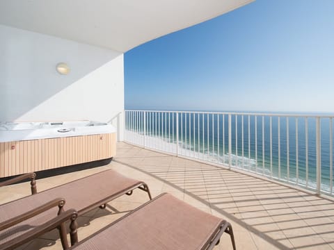 A balcony experience like no other. Private Hot Tub? Yes please!!