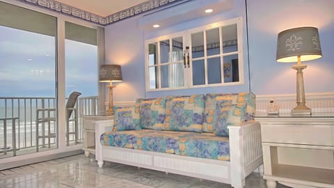 LIVING AREA: Queen Murphy Bed Converts Living Room Into Private Second Bedroom