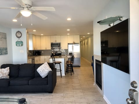 view of living room and kitchen
