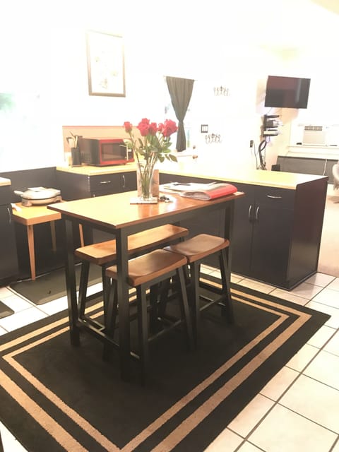 Private entry and fresh flowers to greet you.