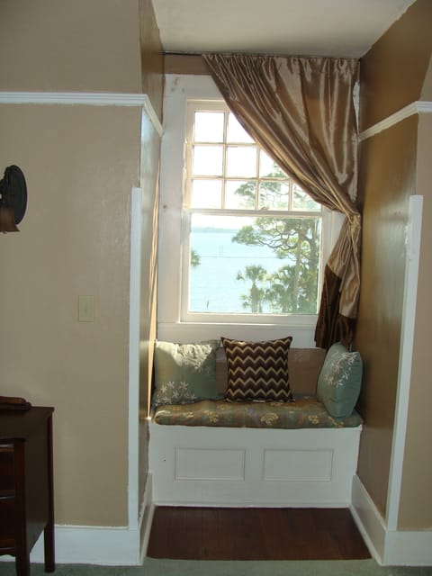 Window seat over looking river