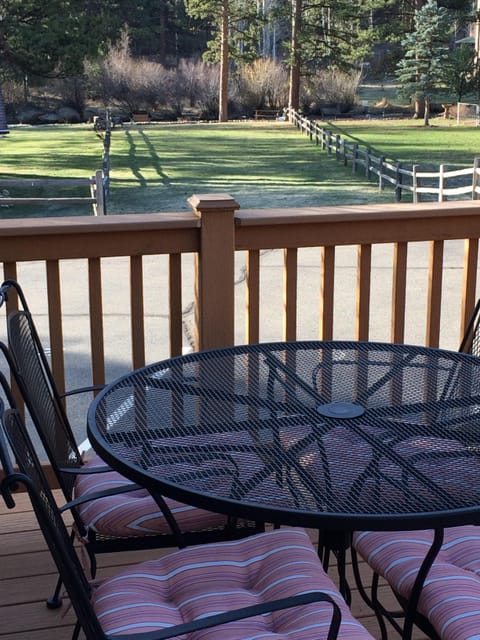 Bunk to the river from a porch