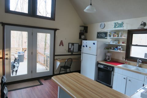 kitchen with desk in the corner