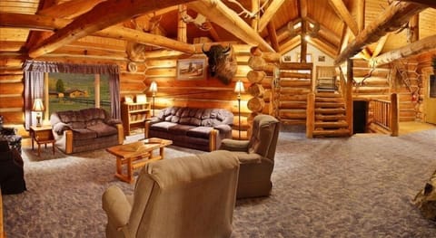  Living room area and view of the loft.