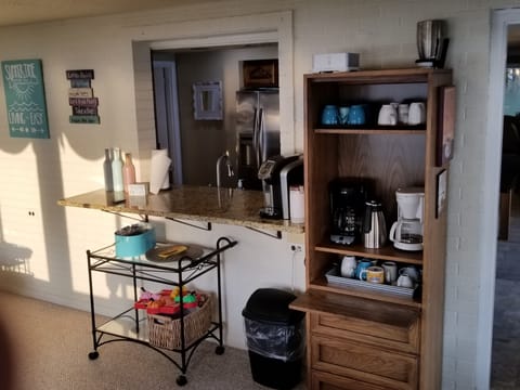 Coffee Station in Sunroom 