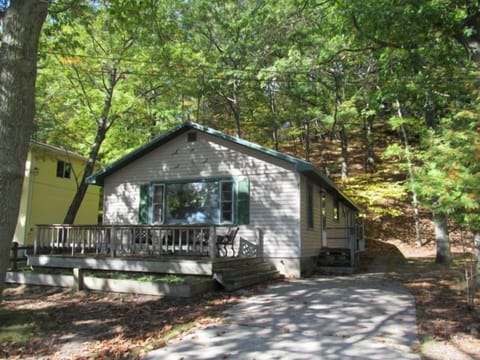 Cottage and driveway from Portage Point Drive
