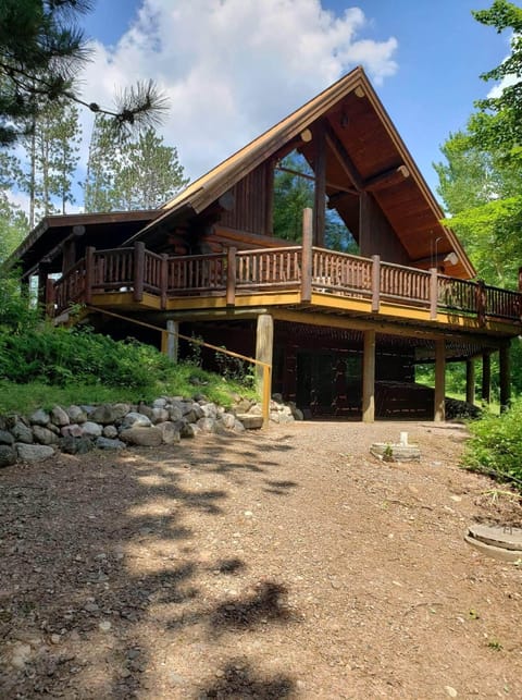 Rear view from path down to lake.