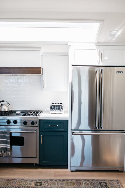 Top of the line range and refrigerator to cook gourmet meals at home