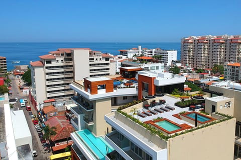 The Pavilion - rooftop pool and hot tub area