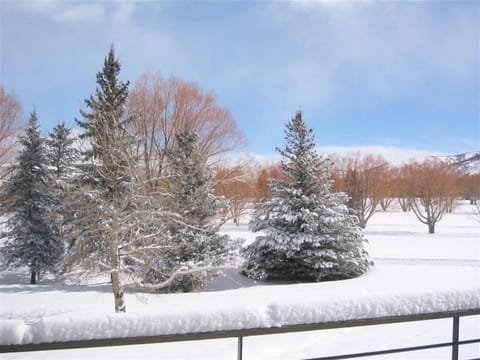 view of golf course from front deck