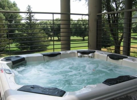 Looking out on the golf course form the Jacuzzi