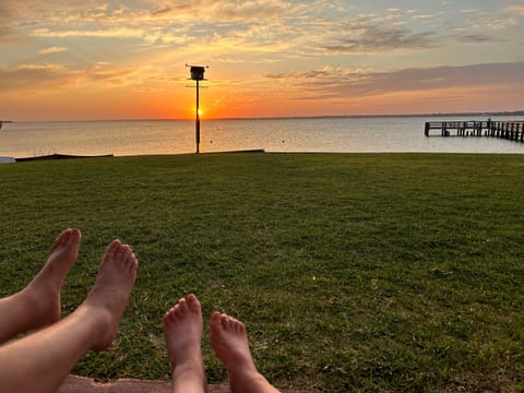 Panoramic sunset views from your ground floor patio!
