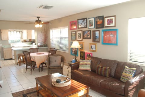 open concept living room, dining room & kitchen 