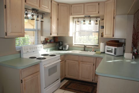 kitchen stocked with cookware