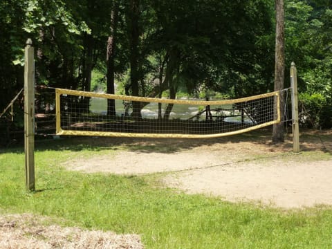 On-site volleyball court