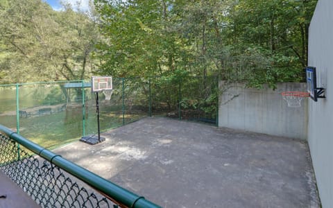 On Site Basket Ball and Shuffle Board Court