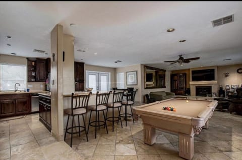 Living Room and Pool Table