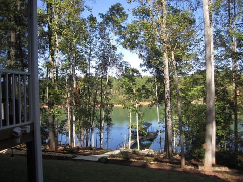 View from backyard to the lake
