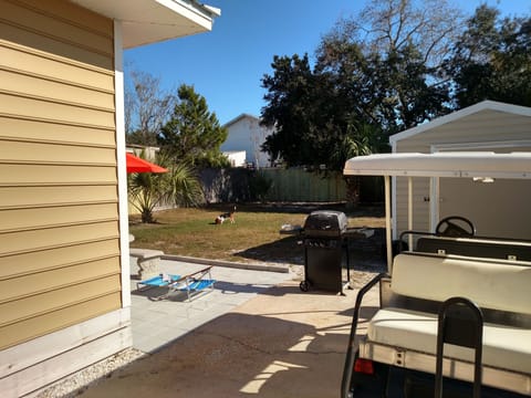large fully fenced backyard