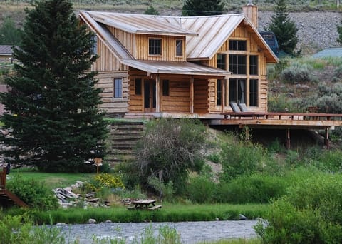 View of the house from across the Madison River.