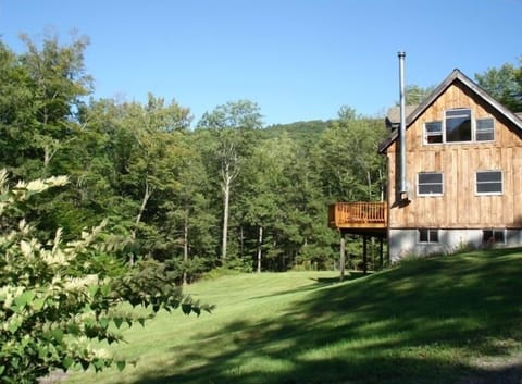 Side view of house and deck