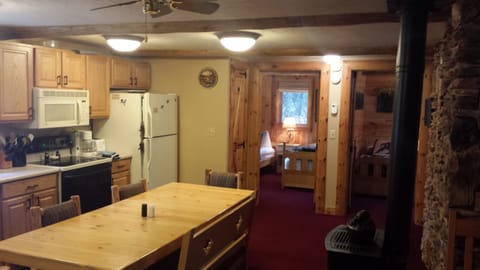 Full Kitchen + Dishwasher.  Two bedrooms towards the back.