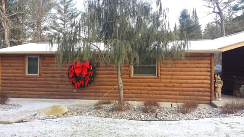 Fisherman's Cabin - Front.  Early fall snow !