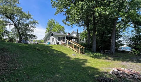 View from the beach back up to the cottage.